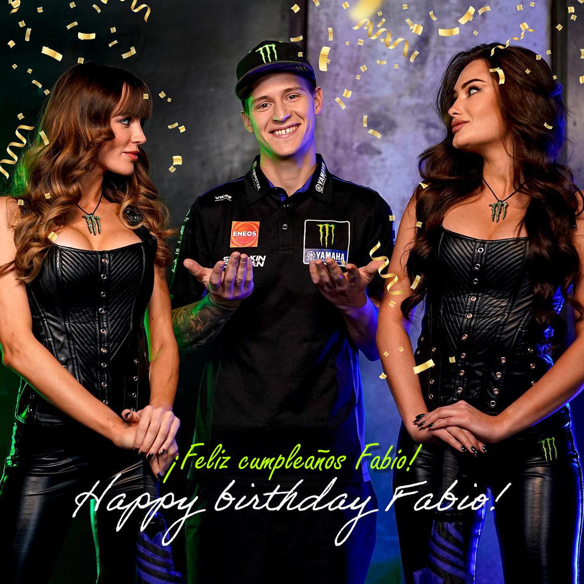 Felices 23 primaveras Fabio Quartararo 🥳

¡El equipo #Yamaha te desea éxito y sigue contagiando esa energía!🤗

#YamahaMX | #MotoGP