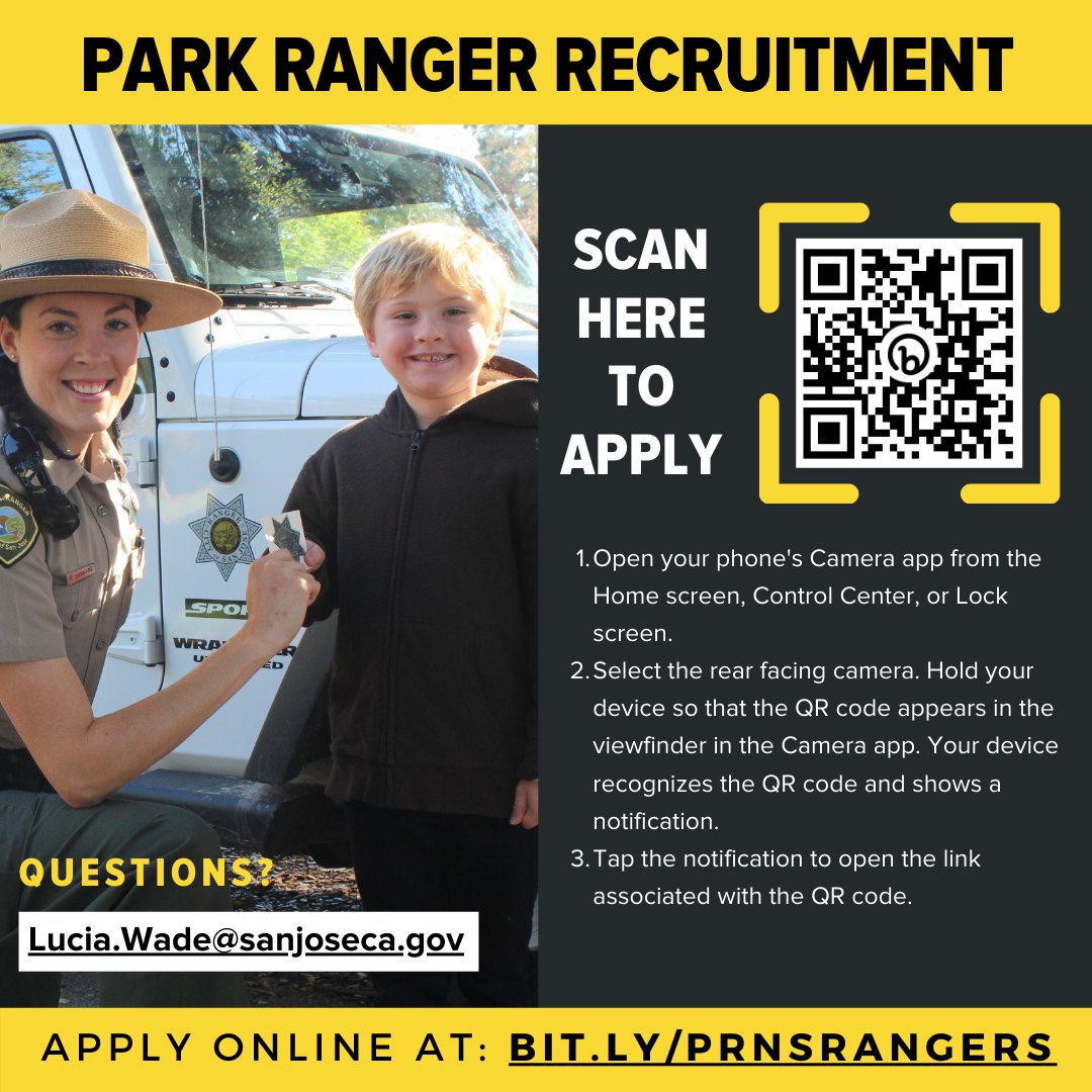 sjparksandrec's tweet photo. ‼️ WE’RE HIRING ‼️
 
Join our #PRNSBest team as a Park Ranger!

Positions are available to those who meet the proper qualifications. 
Visit https://t.co/BCARUpsVHO to apply now!

To learn more about the recruitment process, please visit https://t.co/LUrJjeV63B. https://t.co/71lh2hAkGf