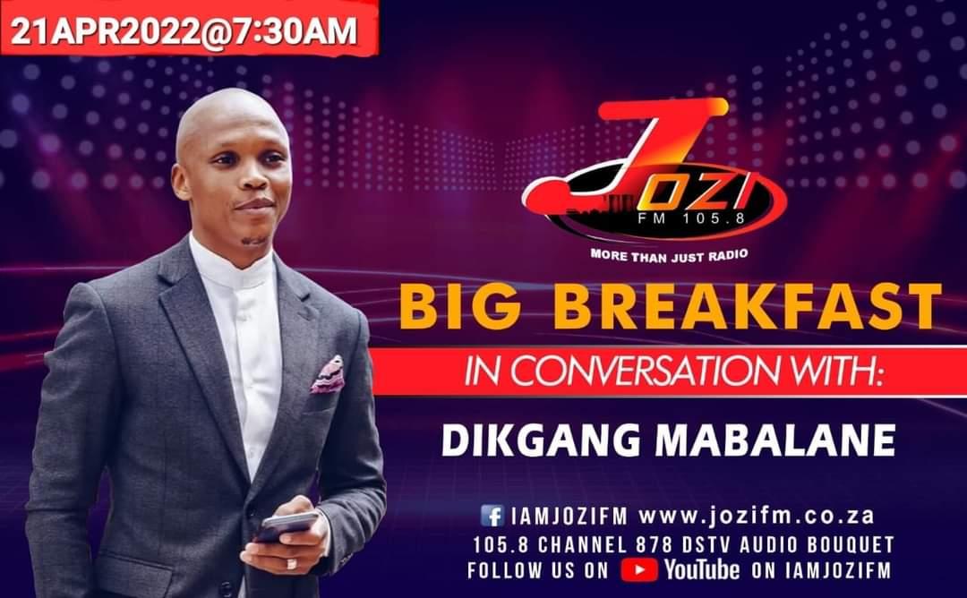 We wake up with Dikgang Terminator Mabalane on the Big Breakfast Show with @PelepeleComedy and @lungilemmasondo. Don't miss out @jozifm 👇