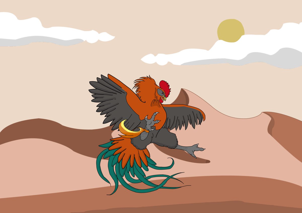 Finally I'm done ✅ 
Here's my entry for roosterwars  art contest 
Redheart rooster ft. Phoenix wings gaff
Thanks for the support 🥰1 retweet = 1 point 

<a href="/RoosterWarsNFT/">Rooster Wars</a>