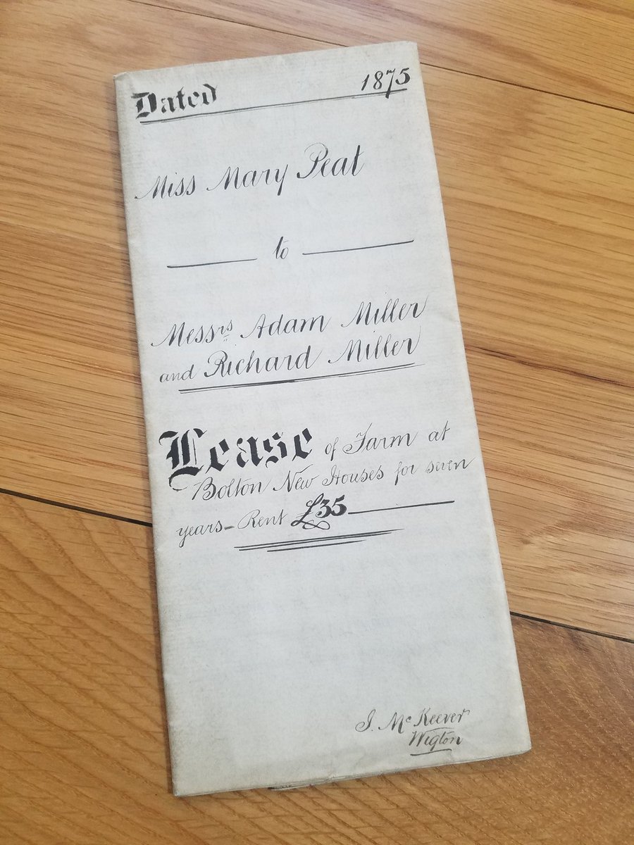 turnstonegenie's tweet photo. #OnePlaceWednesday #OnePlaceSources #WestwardAndBoltons
In the post this morning, another ebay find, a solicitor's copy of a lease for a farm situated in Bolton, owned by a woman who lived in Westward. Gradually piecing together Mary Peat's story... https://t.co/1qh7Qnv485