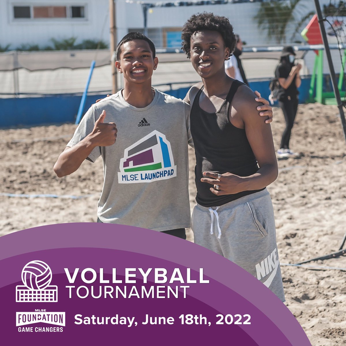 Summer is around the corner so why not say hello to summer with a fun-filled day of volleyball with your friends while also supporting a great cause!

Tickets now available for our MLSE Game Changers Volleyball Tournament on June 18, 2022. 

Link in bio for tickets 🎟
