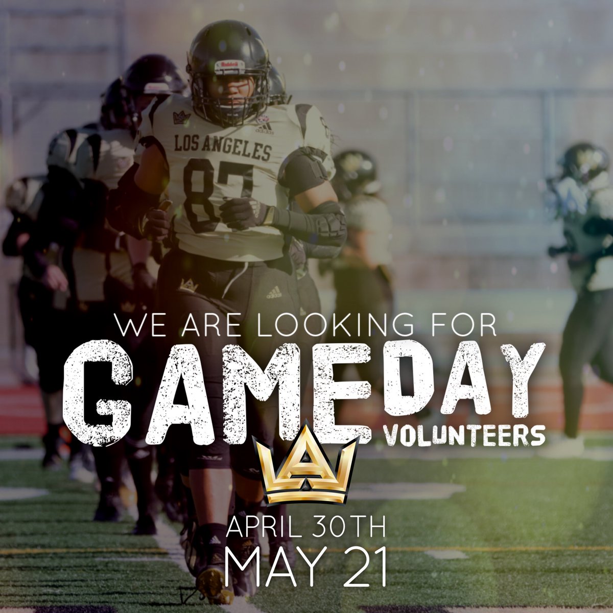 Hey L.A., want to join the Legends Game Day Ops as a volunteer?  We are looking for on and off the field volunteers at least 16 years of age!  
Register at lalegendsfootball.com/become-a-legend.  #losangeles #wnfcproud #football #womeninsports #legends
#volunteer #socialgood #community