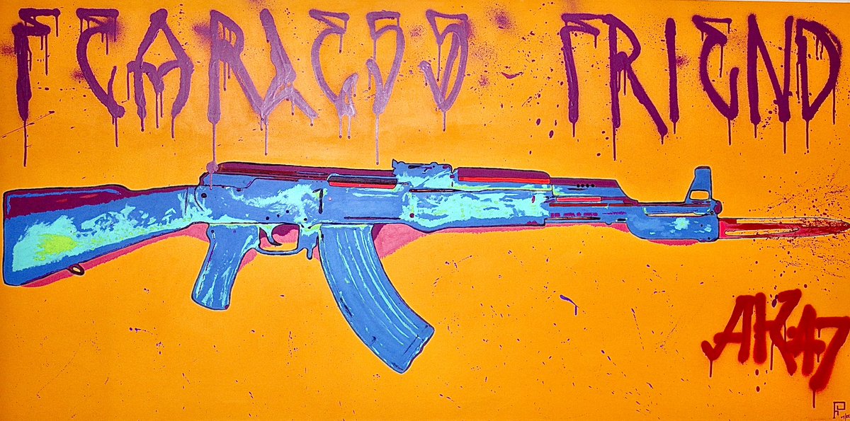 ArtxEgregious's tweet photo. “Fearless Friend” 30x60 in. Acrylic and spray paint on canvas
#gunsdaily #gunsofinstagram #gunchannels #gundose #weaponsdaily #2ndamendment #dailygundose #sickguns #aklife #AK #ukrain #Russian #klash #AK47 https://t.co/CJheliGSYo