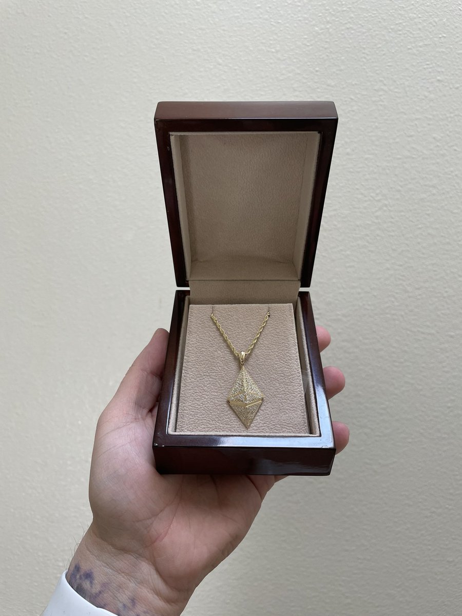 xmorningstvrx's tweet image. Got my ETH chain I won from @DegenToonz 
Much love and appreciation! 
@Baderasadeth 
@theprincelail