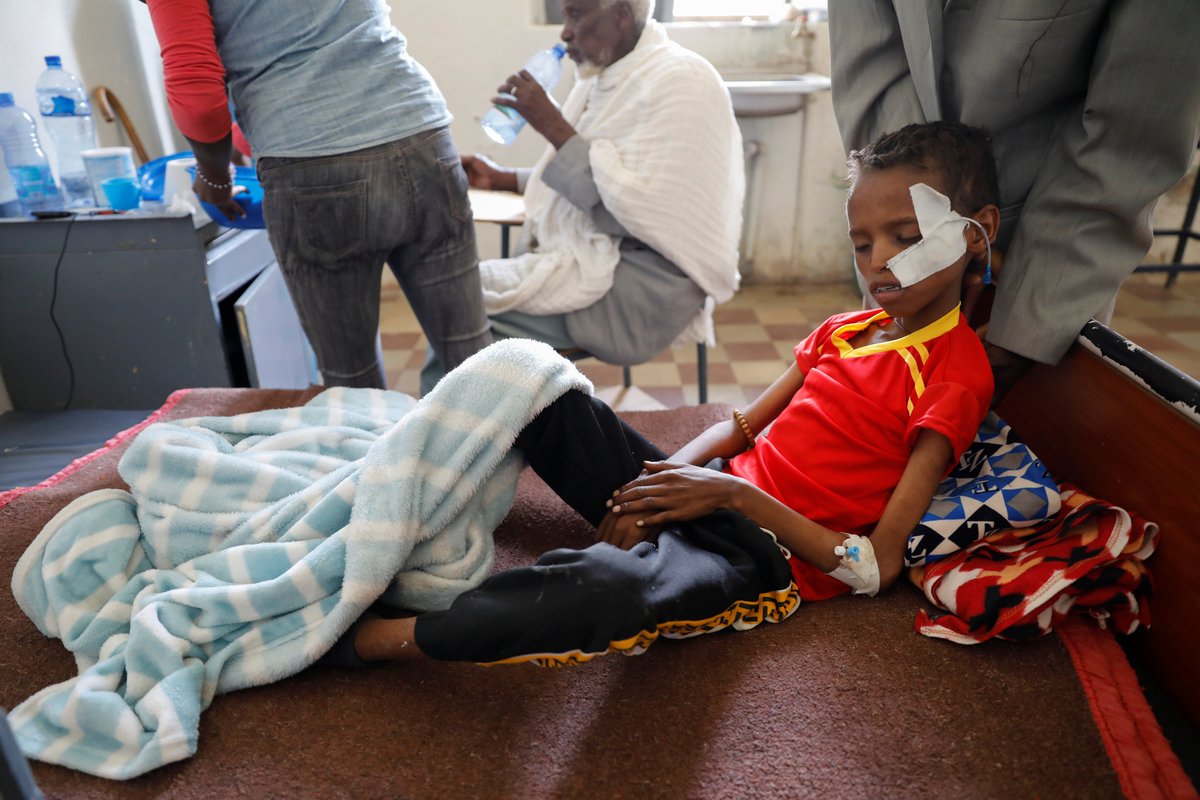 ajplus's tweet photo. Nearly 2,000 children under 5 died from malnutrition in Ethiopia’s Tigray region in the past year.

"Nowhere on Earth" has a bigger humanitarian crisis than Tigray, says the WHO. 

Over 500K people have died from violence and 700K live in “famine-like conditions.” https://t.co/XB5CmxHo6U