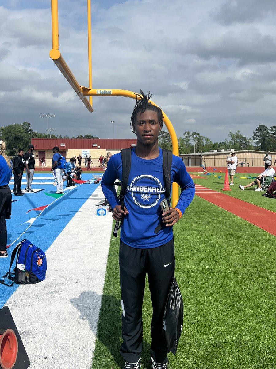 Aaron Lewis placed 2nd overall and pr’d with a jump of 43’5”💙🥈