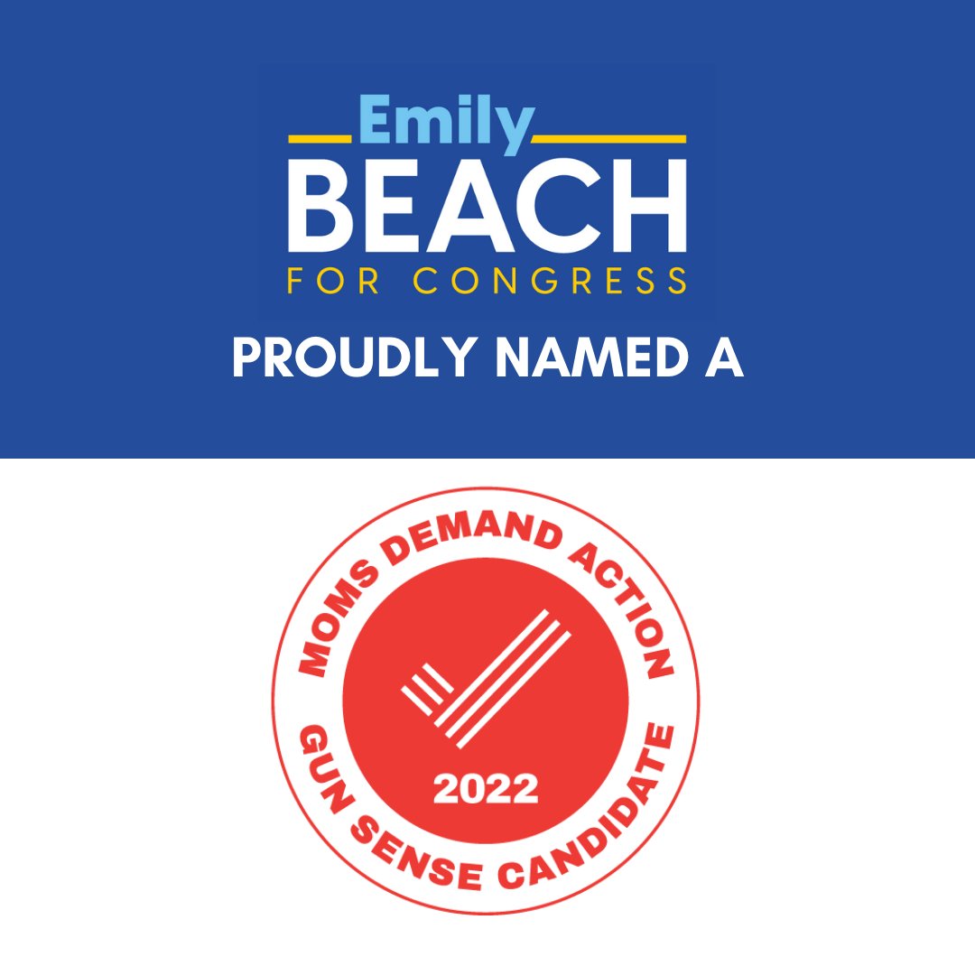 I'm proud to announce I've received the @MomsDemand Action Gun Sense Candidate distinction. As the parent of teens, I believe in common-sense #guncontrol and am committed to advocating for gun violence prevention in Congress. 

#EmilyBeachforCongress @n_mundhra @respinoza22
