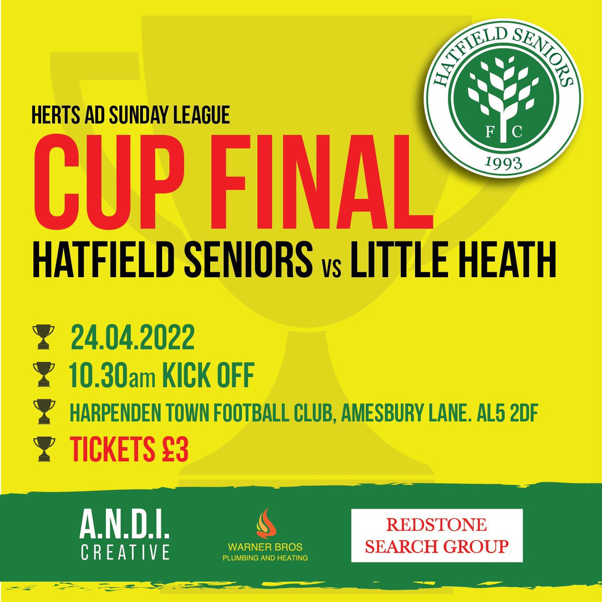 Nothing to do Sunday? Get out the house and give us your support 🏆💪🏼💪🏼