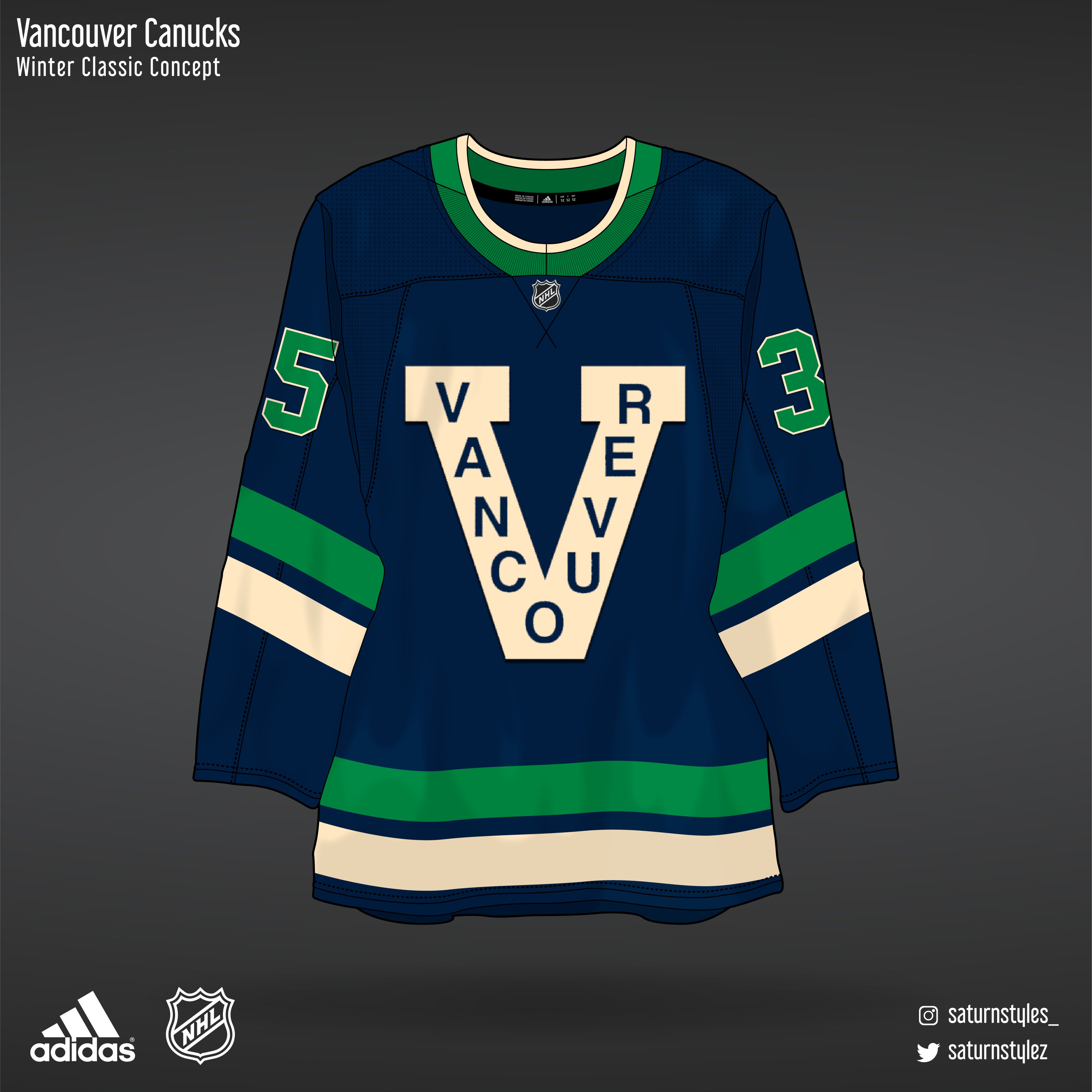 canucks jersey concept, loved the old skate logo so I figured I'd use that  and modernize the jersey design #canucks #vancouver #vancity…