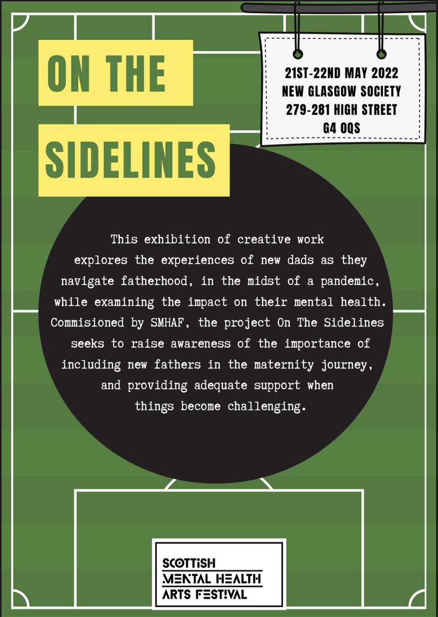 Only 1 month until the launch of On The Sidelines, an exhibition of artwork exploring paternal mental health in Scotland, so excited for this powerful work to be shared <a href="/MH_arts/">Scottish Mental Health Arts Festival</a> <a href="/MMHScot/">Maggie</a> <a href="/FathersNetScot/">Fathers Network Scot</a> <a href="/HSScotland/">Home-Start Scotland</a> <a href="/PIMHFund/">Perinatal and Infant Mental Health Fund</a> <a href="/DadsRockOrg/">Dads Rock</a> <a href="/MenScotland/">Men Matter Scotland</a> <a href="/BIAtogether/">Brothers in Arms</a> @latnem7