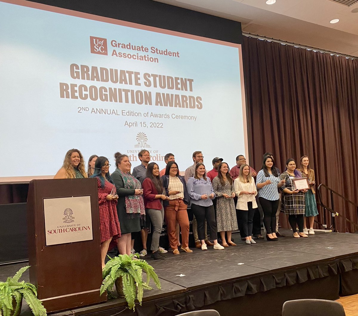 The Graduate Student Recognition Awards appreciates all of the applicants and congratulations to all the graduate student awardees 🏆🥳 We are proud to celebrate each of your accomplishments and hard work at <a href="/UofSC/">University of South Carolina</a>!