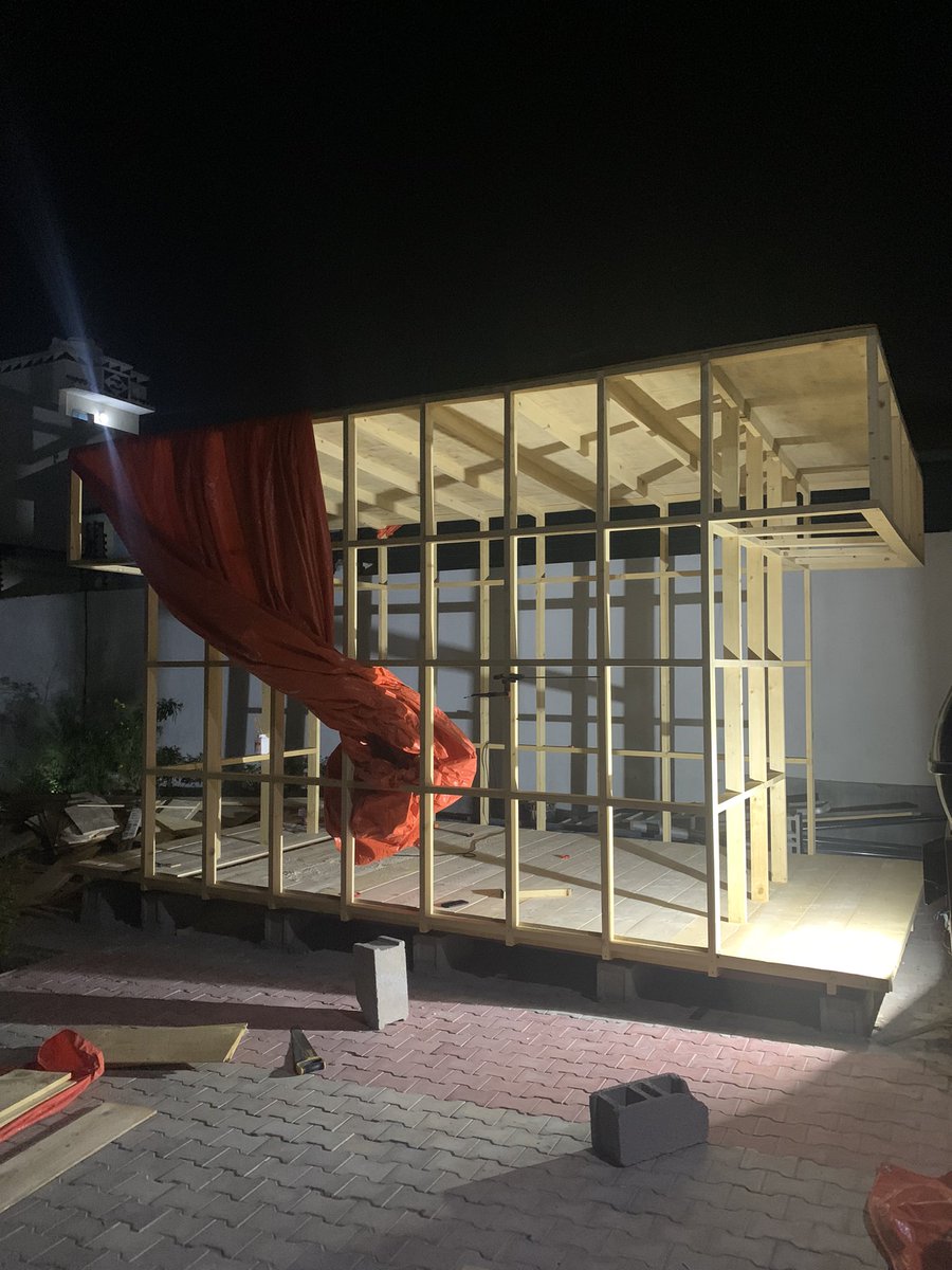 Our Garden Tea Room in Hargeisa is nearing completion. The fruits of this small project has been to continue to develop carpentry techniques with local builders, #tearoom #gardenpavilion #hargeisasomaliland #hargeisa #gardentearoom #timberarchitecture