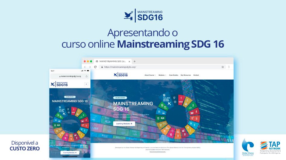 PNUDBrasil's tweet photo. Quer saber como avançar a implementação do #ODS16 através do processo de #VNR e #PostVNR? O @UNDP e @TAPNetwork2030 estão lançando o curso online certo para você!

📅 21/4, na #SDG16Conference

Seja o primeiro a receber atualizações 👉 https://t.co/Q48pPfEm87 https://t.co/O7Bd8q3HLu