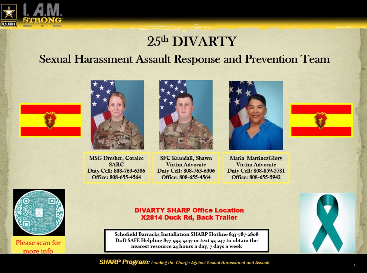 ⚡ ATTN Tropic Thunder Ohana! ⚡ Please welcome our incoming DIVARTY Sexual Assault Response Coordinator (SARC), MSG Coralee N. Dresher #tropicthunder #25thid #usarmy #SHARP