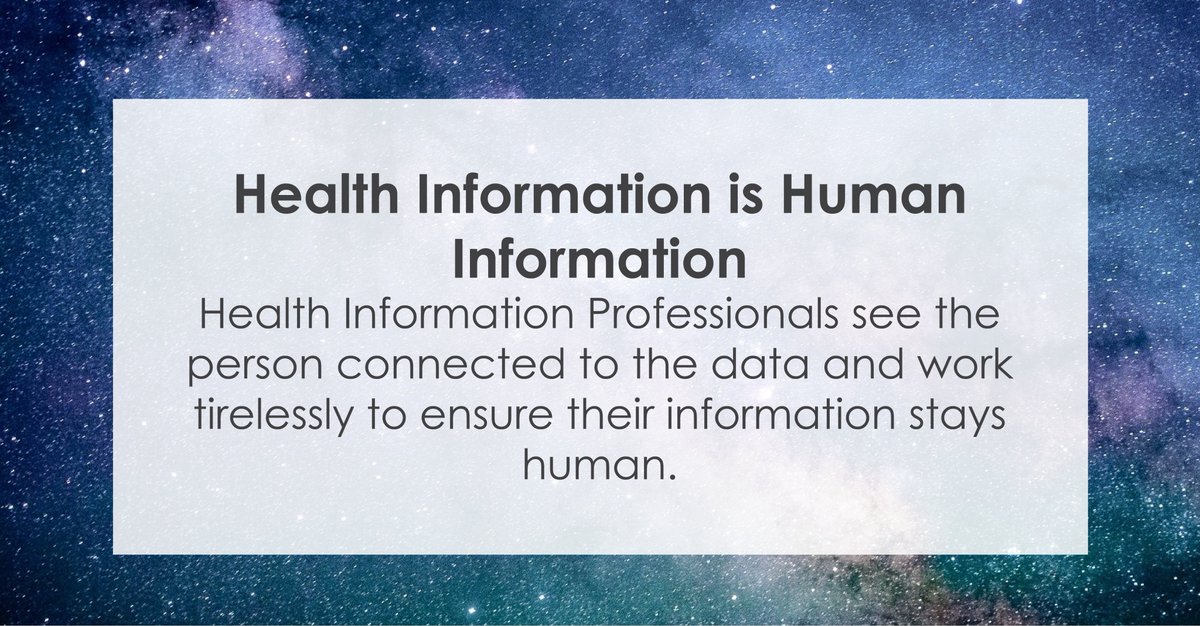 NemadjiMN's tweet photo. Health Information Professionals, we salute you! We know that #datamakesadifference and value the skillset and knowledge you have! You make a difference.
#hipweek22 https://t.co/GEJ7xsY7Hb