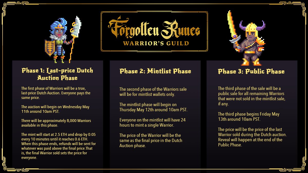 This is your chance to become a part of the Runiverse!

Join the Warrior's Guild starting May 11th

Learn More: frwc.club/WarriorsMint