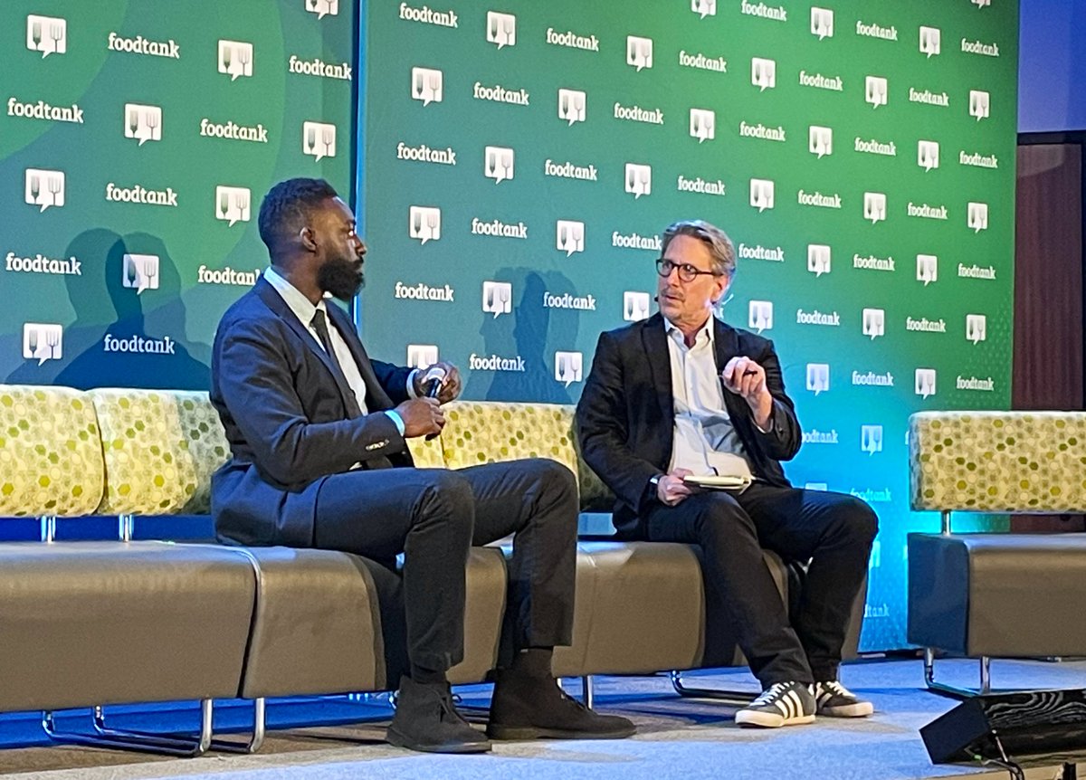 “Pay the farmer now or pay the hospital later” - @ChefAdjepong at #foodtank Summit discussing #foodasmedicine. I LOVE seeing chefs engaging in the conversation around food x health!