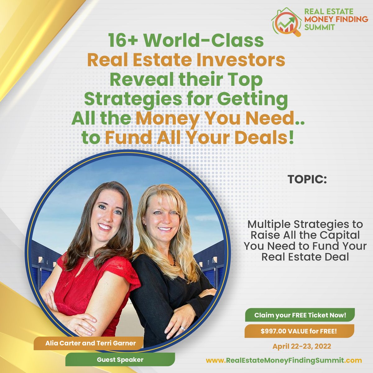 InvestInAction's tweet image. The FREE online Money Finding Summit is happening this Friday and Saturday from 9am to 7pm!   Go to the website for more details:  
realestatemoneyfindingsummit.com/real-estate-mo…