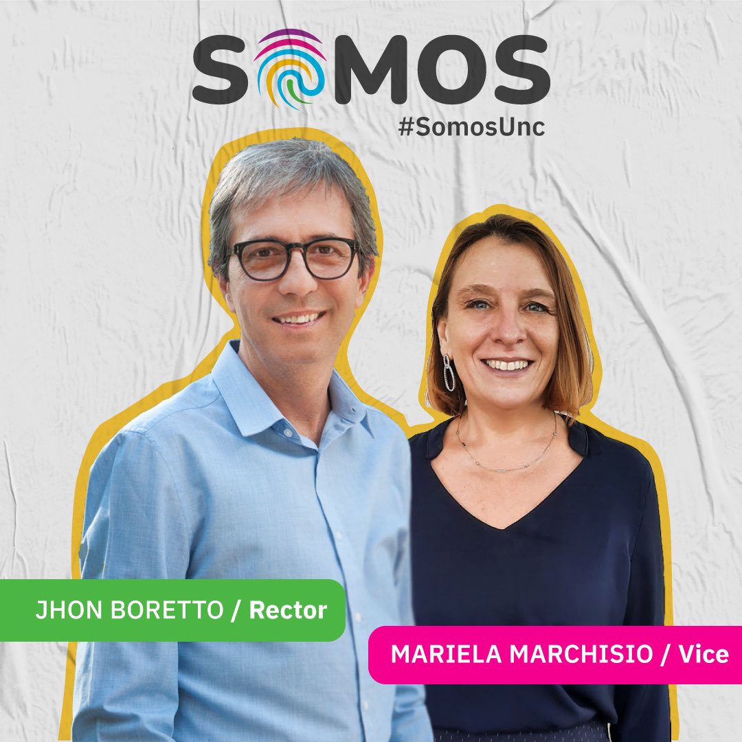 Nuestros candidatos para RECTOR y VICE de la UNC 🙌🏻

Elegimos a Jhon Boretto y Mariela Marchisio como nuestros candidatos por su calidez humana y su capacidad de gestión y de trabajo en equipo. 

#SomosProtagonistas #SomosUNC #EleccionesUNC2022 #Cordoba

Sigue 👇🏻