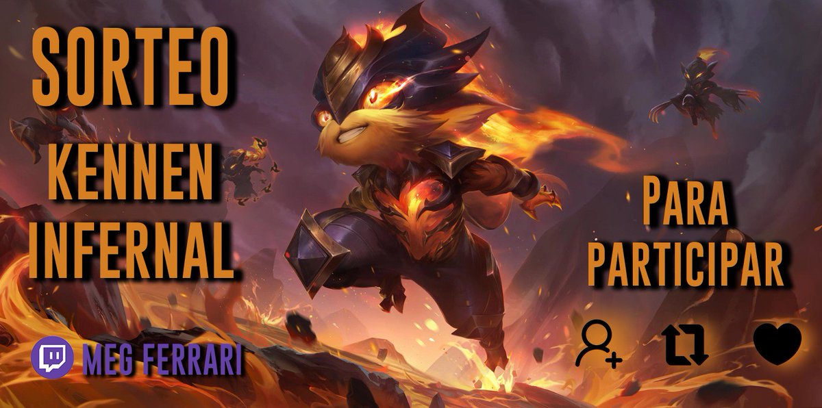 🔥 SORTEO KENNEN INFERNAL🔥

Para participar:

1) Seguirme a mí <a href="/okmegferrari/">Meg 💖</a> 
2) Darle RT y Like a éste posteo
3) Opcional comentar con tu gif favorito de Runeterra♥

Cortesía del #LeaguePartner de <a href="/LoRLATAM/">Legends of Runeterra LATAM</a> ♥

*ESTÉN ATENTIS A SUS MD*