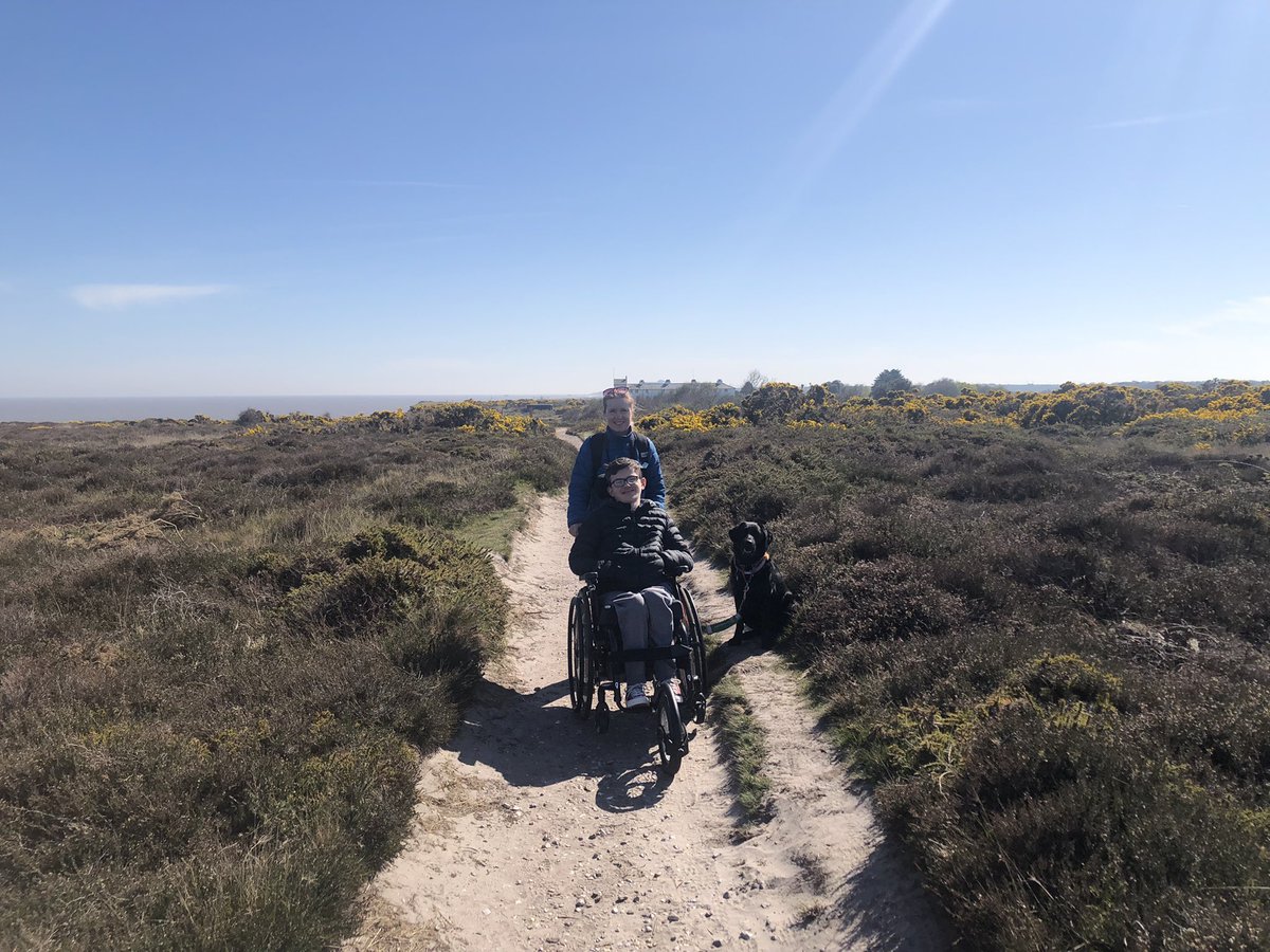 maryferrier's tweet photo. A beautiful day exploring the accessible trails at Dunwich Heath 😊☀️🧑🏻‍🦽 @DunwichHeathNT @nationaltrust @East_England_NT @SuffolkAONB  @GetOutKids @getoutsidemag @TOGWalks @accessTOG https://t.co/fG0s80eAUn