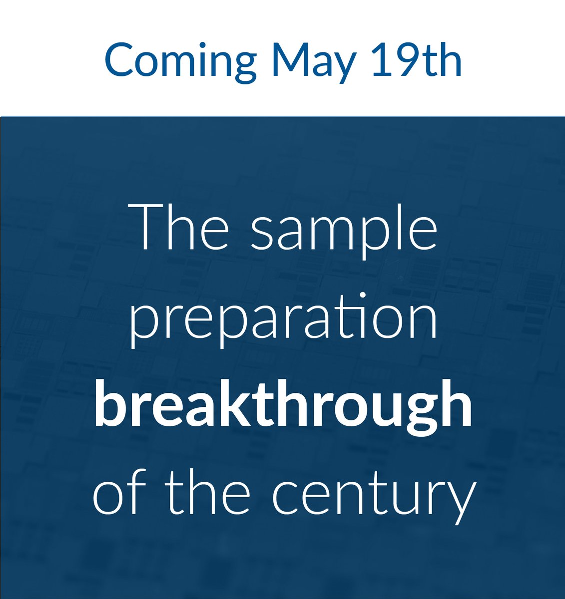 The sample preparation breakthrough of the century.
Thursday, May 19, 10 a.m. EST. Webinar registration: bit.ly/Fischione_brea…