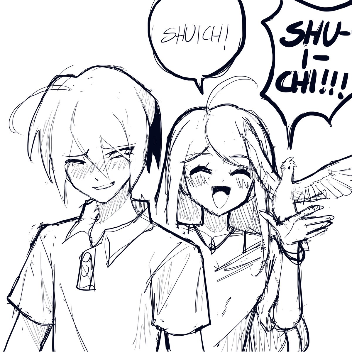 I imagine Shuichi and Kaede would have a parrot so it could sing kaede’s songs.