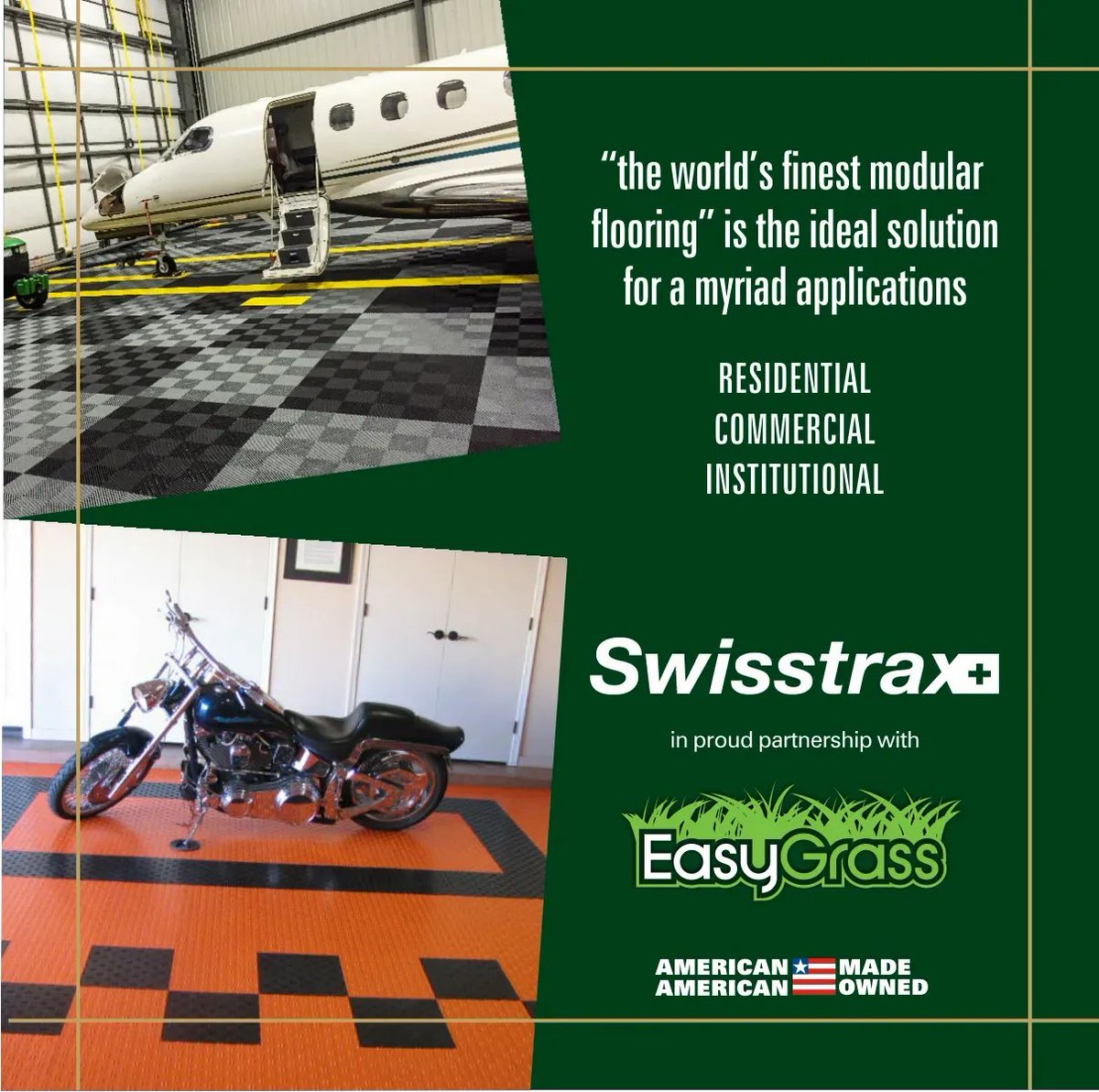 easygrassmiami's tweet photo. Because your "wheels" deserve the best: SwissTrax™ #interlockingtileflooring by EasyGrass
.
Interior/Exterior use. Easy. Fast. Safe. Durable.
.
#Commercial #Industrial #Residential
.
https://t.co/ZXpG7tPwNJ
305.234.5800
.
AMERICAN MADE+OWNED
.
@f1miami @redbullracing #MiamiGP https://t.co/CesGrEj2oB