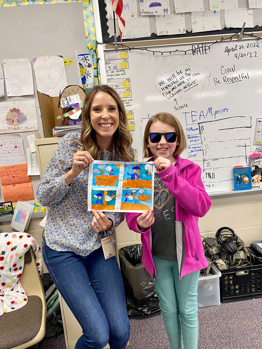 When the learning follows the students home>>>This sweet girl enjoyed talking about POV in the context of colonies so much that she turned her knowledge into a beautiful comic at home. She then presented it to me as a very early birthday gift. Love these learners! #joyfullearning