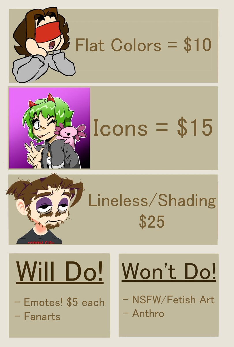 CrustedWenis's tweet photo. A bud of mine has been having it rough lately, so imma open commissions in which 100% of what i make is gonna go to them! 

- Dm me here or on Discord if you're at all interested
- RT's would be greatly appreciated!
- Paypal only please https://t.co/jGbK3iJ26F