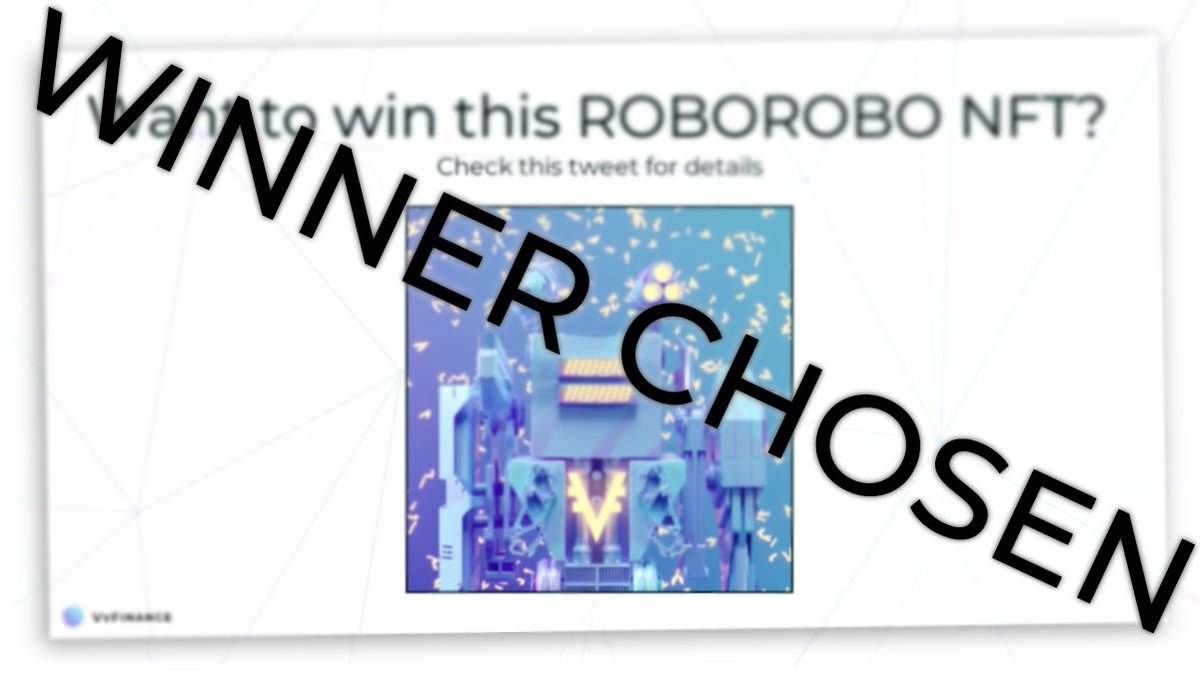 VyFiOfficial's tweet photo. A winner has been chosen for the ROBOROBO NFT giveaway!

Thank you to all who participated, and we look forward to seeing more from ROBOROBO. https://t.co/3mOl4GCEW1