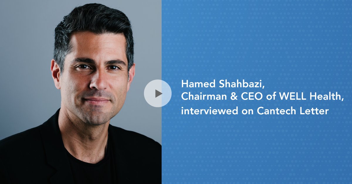 WELL is pleased to present a virtual video interview with Richard Southern from Cantech Letter and Hamed Shahbazi, Chairman and CEO of WELL. Click here to see the video: youtube.com/watch?v=Kr0gO_… #well #wellhealth #tsx #healthtech #healthcare #digitalhealth #telehealth