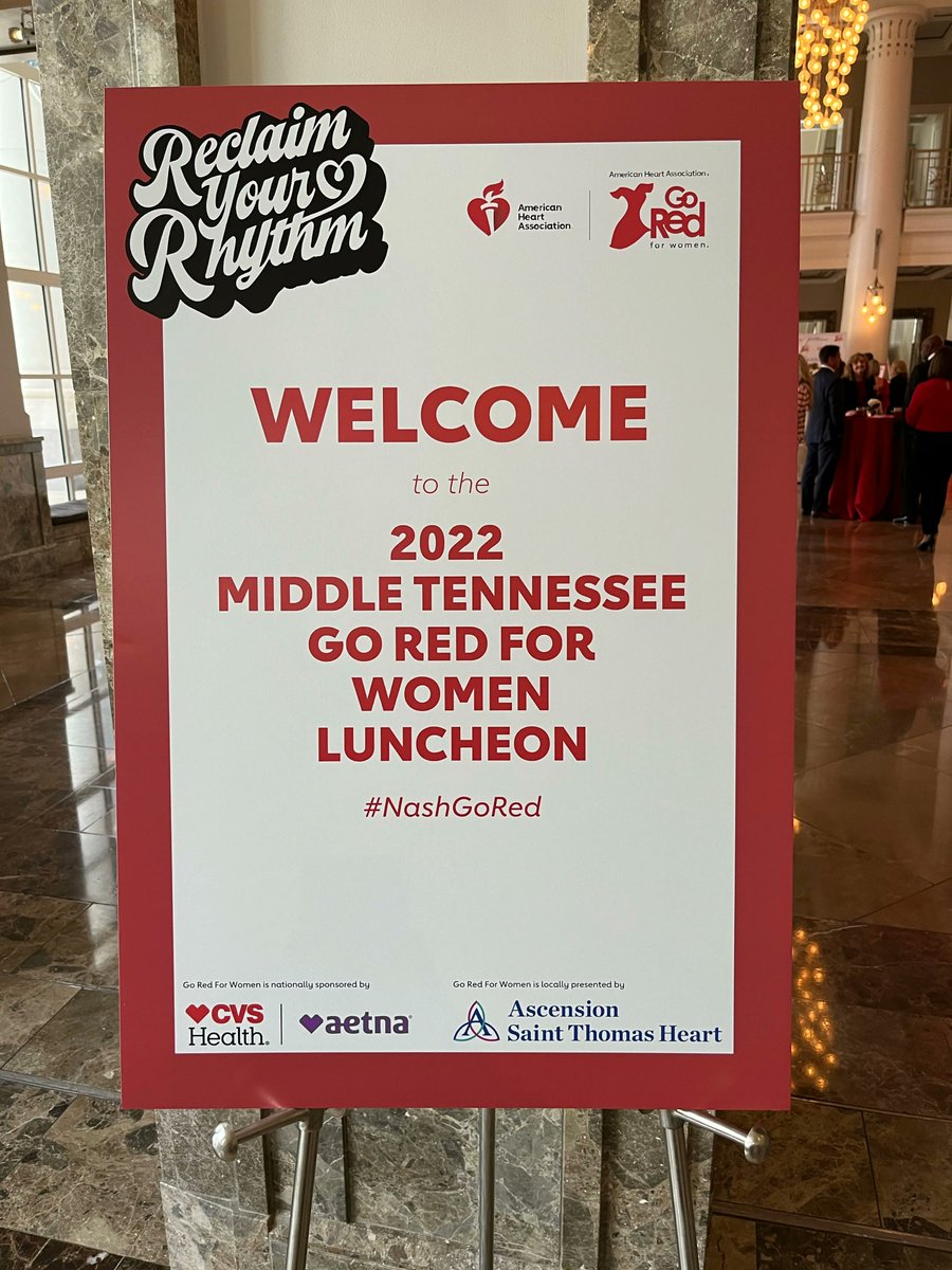 MEDHOSTinc's tweet photo. We are proud to support the American Heart Association by attending the 2022 #NashGoRed for Women Luncheon. The @AHATennessee honored the Women of Impact for their outstanding fundraising efforts.
#AmericanHeartAssociation #GoRedforWomen https://t.co/FLNiiA9aTW