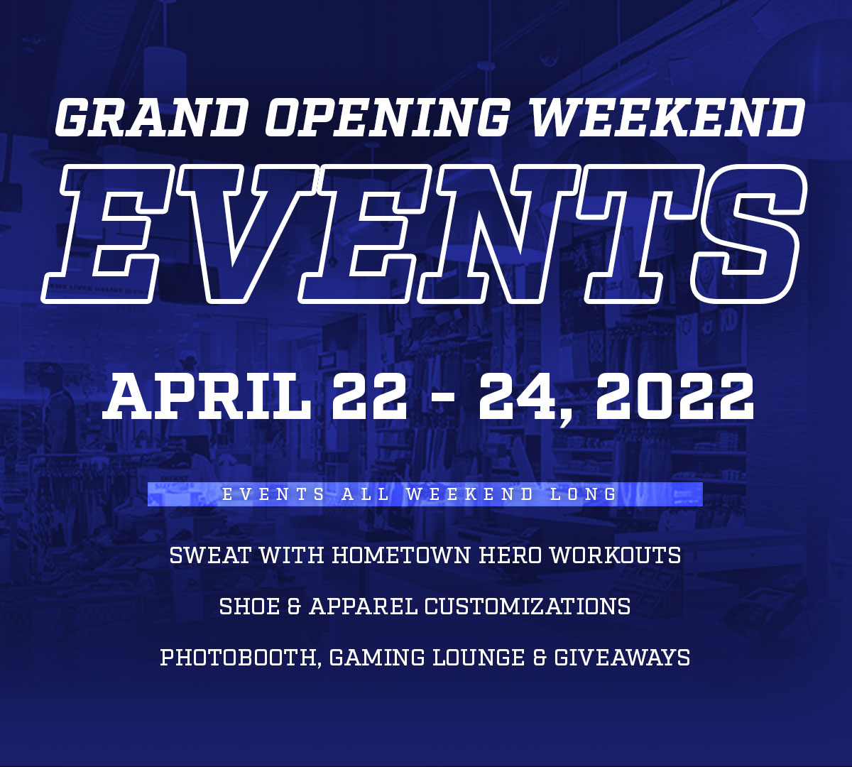 ChampsPines's tweet photo. Join us this weekend for the grand opening of @champssports Homefield at Pembroke Pines! We’ll have sneaker and apparel customization, a gaming lounge, DJs and special events. It all starts with a ribbon cutting ceremony Friday at 9am. See you there!
#PinesKnowsGame #WeKnowGame https://t.co/omSqaxncGn