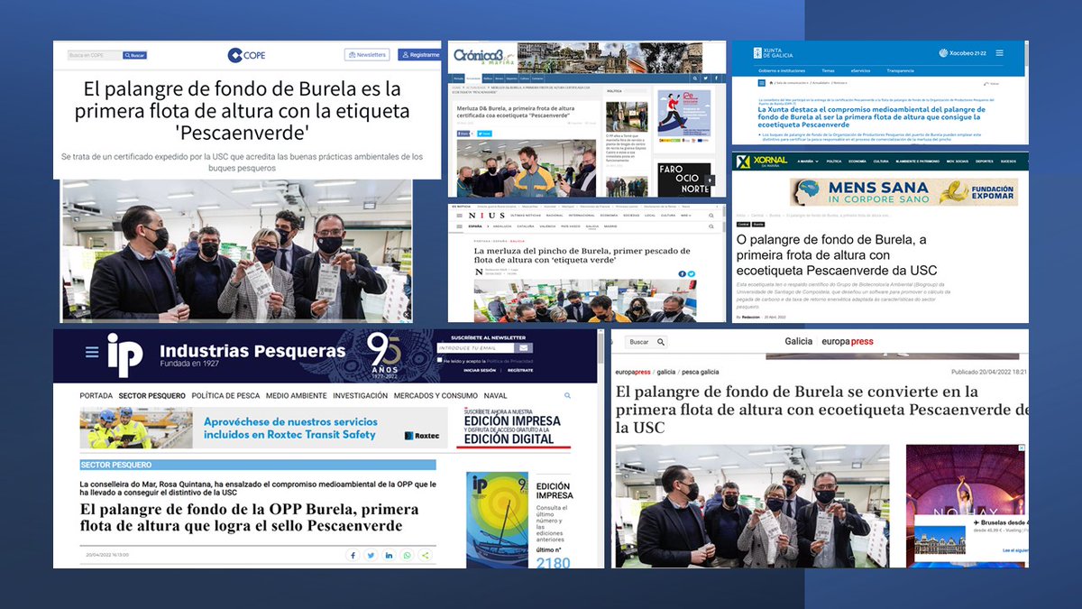 Pescaenverde (@pescaenverde) on Twitter photo Ampla repercusión nos medios de comunicación da certificación de #pescaenverde da <a href="/UniversidadeUSC/">USC</a> a pescada de palangre de fondo do porto de Burela <a href="/oppburela/">OPP-7 Puerto de Burela</a>
<a href="/biogroup_usc/">Biogroup</a> <a href="/cretus_usc/">CRETUS</a> <a href="/feijoo_costa/">Gumersindo Feijoo Costa</a> Ampla repercusión nos medios de comunicación da certificación de #pescaenverde da <a href="/UniversidadeUSC/">USC</a> a pescada de palangre de fondo do porto de Burela <a href="/oppburela/">OPP-7 Puerto de Burela</a>
<a href="/biogroup_usc/">Biogroup</a> <a href="/cretus_usc/">CRETUS</a> <a href="/feijoo_costa/">Gumersindo Feijoo Costa</a>