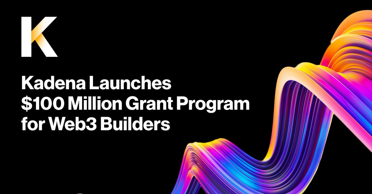 We’re thrilled to announce a $100M grant program to inspire builders to innovate on the @Kadena_io network!

If you’re a builder or developer looking to build on #Web3, #KadenaEco is ready to empower YOU to create new projects that transform the world!

bit.ly/kda-eco-grant