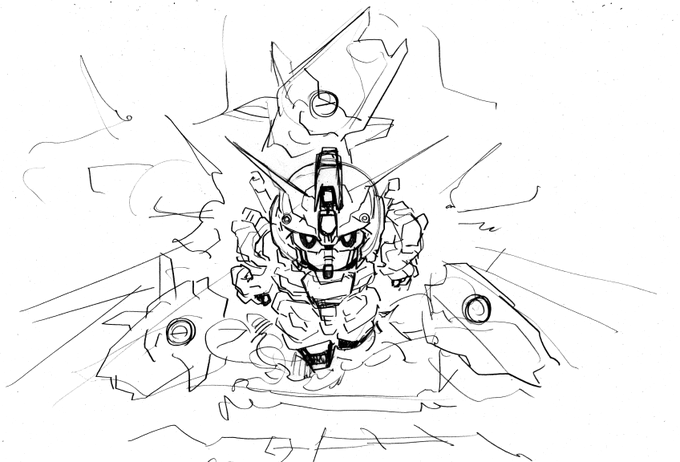 ユニコォォォーーーーーン!の後にシルヴァバレトの前に降りる所のイメージだけ雑に描く 