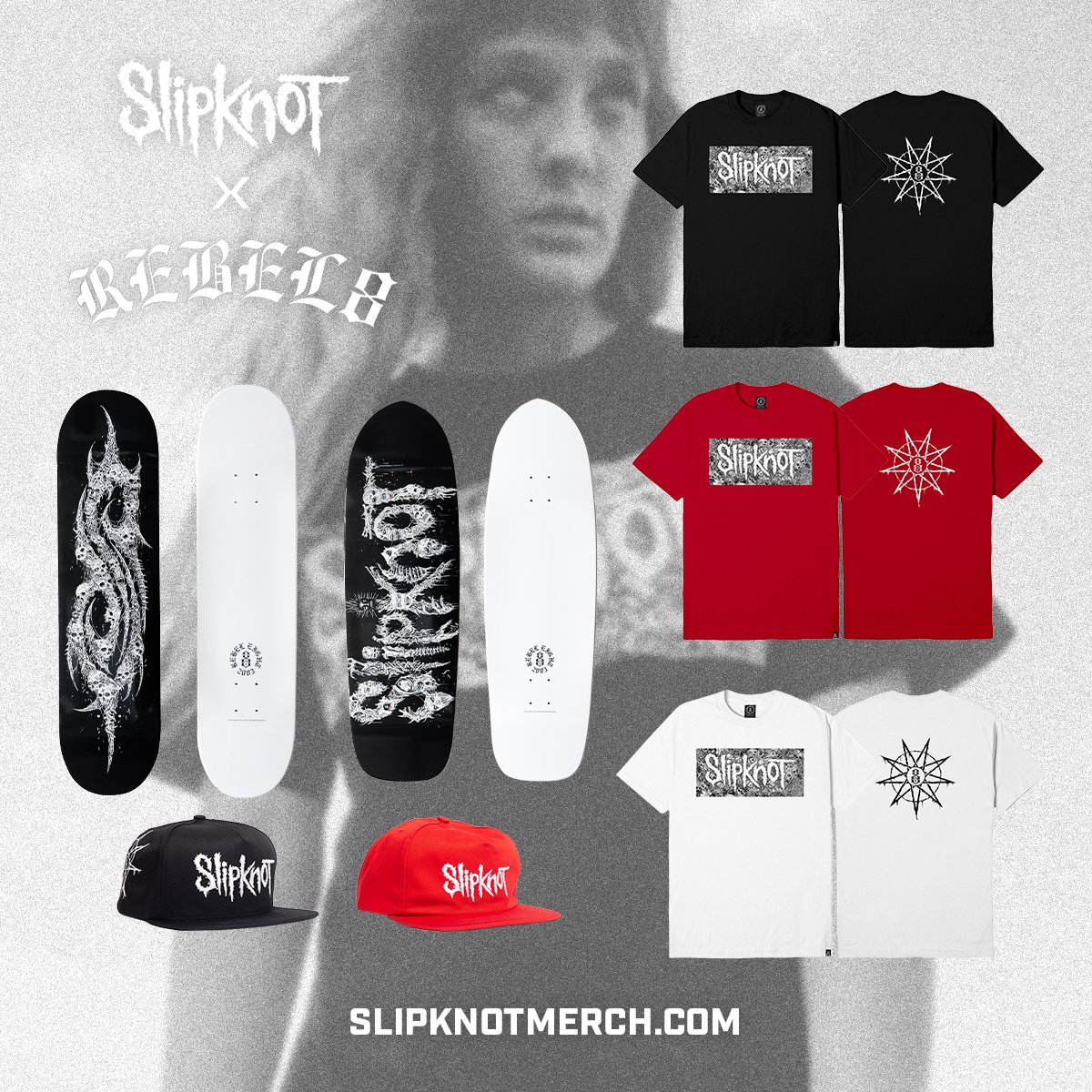 #SLIPKNOT X <a href="/REBEL8/">REBEL8</a> 

Now Available in the official Slipknot store: slipknotmerch.com