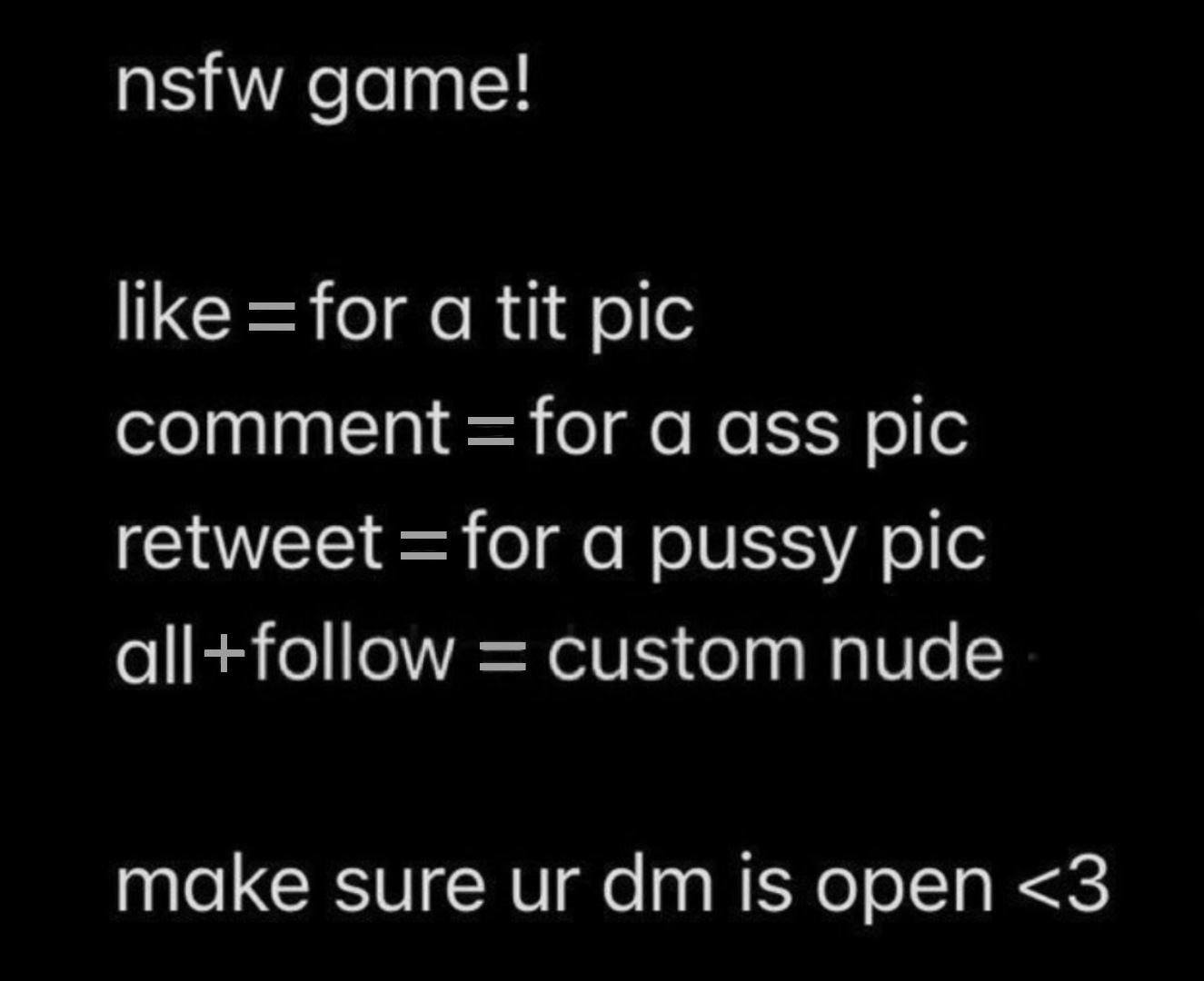 Thought this would be fun! 😊 #nsfwtwt #nsfwtwtﾟ #nsfwbunny #fansly #nsfwfree #feedee #chubbybunny #chubby #nsfwgame #omo https://t.co/qVblvk04Eq