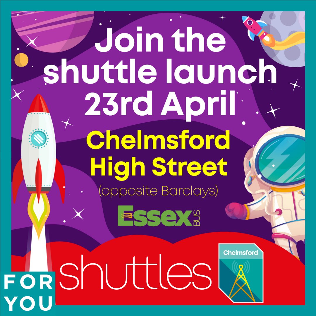 This Saturday First Essex Bus launch their new network of shuttles with an intergalactic quest right here in Chelmsford High Street - perfect for little space rangers out there 🚀 Find out more on the CFY website *link in bio*