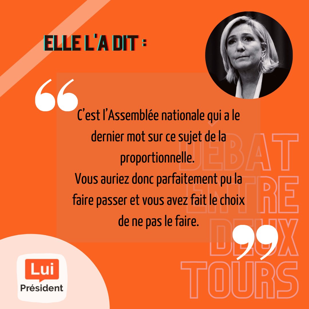Lui_President's tweet photo. Vrai✔️
#Presidentielle2022 #Debat2022 #debatmacronlepen #DebatMarineMacron https://t.co/gMAaWYs4I2