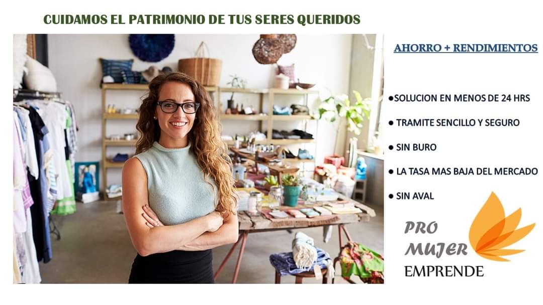 Esta es la publicidad que usa la página Pro Mujer Emprende para estafar a emprendedoras
