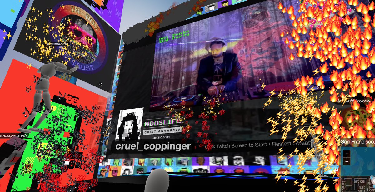 DANCE FLOOR IS ON FIRE !!!!!!! <a href="/cristianvarela/">C R I S T I Λ N V Λ R Ξ L Λ</a> is making us all dance !!!!!! 🔥🔥🔥😱🌴📸

DOS BEACH ARENA <a href="/UncleBitcoin/">Uncle ₿itcoin</a> <a href="/cryptovoxels/">Voxels</a>