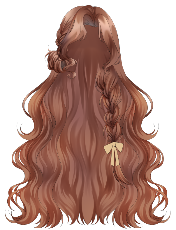 「Another hair done! ♥ I love brown hair a」Ruru 🤍 VTuberのイラスト