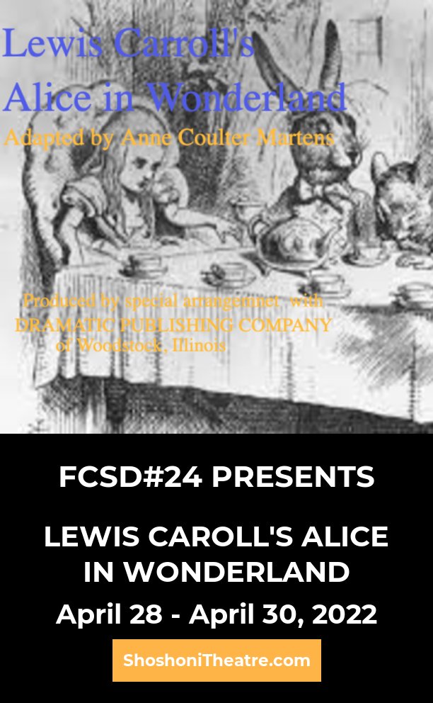 Hey Everyone,
Please join us for a fun night. For dinner we will be having some pasta and for the show we will be performing Alice in Wonderland.
