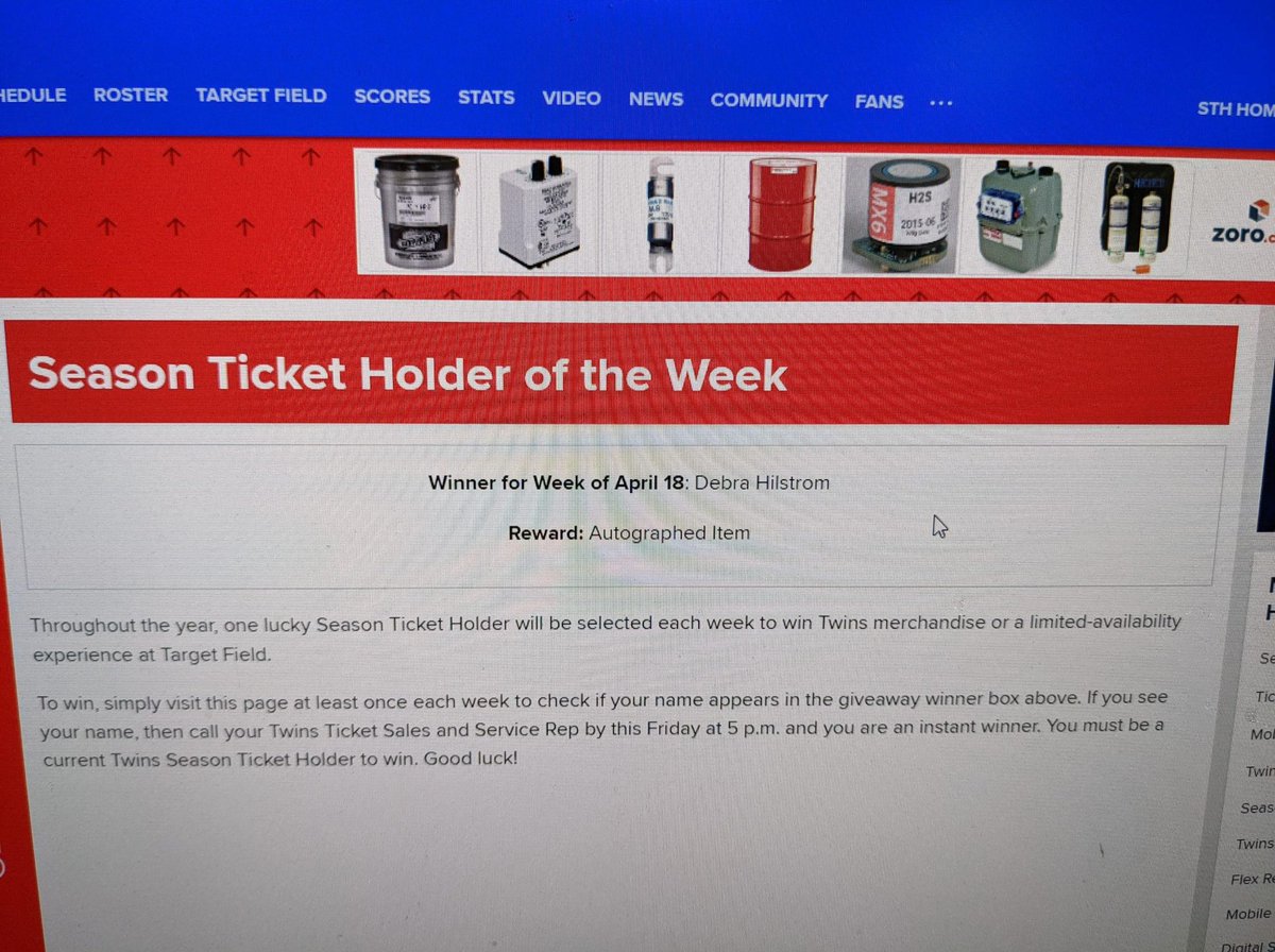 Fun to be the #mntwins season ticket holder of the week!