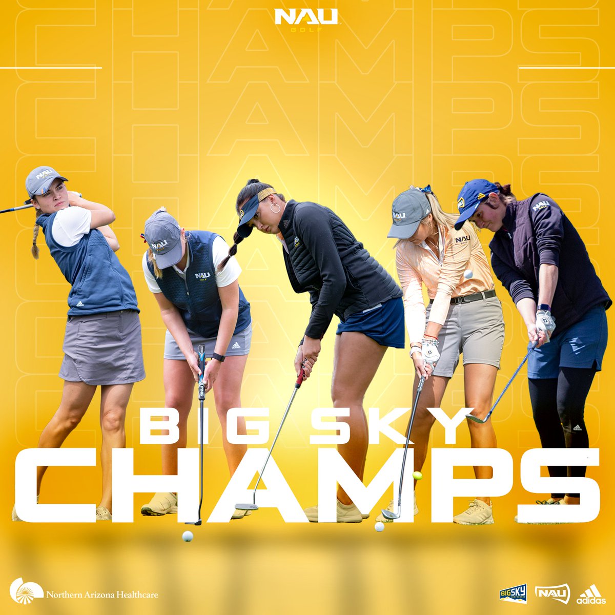 NAUAthletics's tweet photo. BIG. SKY. CHAMPS.

Congrats to @NAUGolf on their incredible season capped off by a @BigSkyConf Championship!
#naustrong https://t.co/ZRn7KzlQ6t