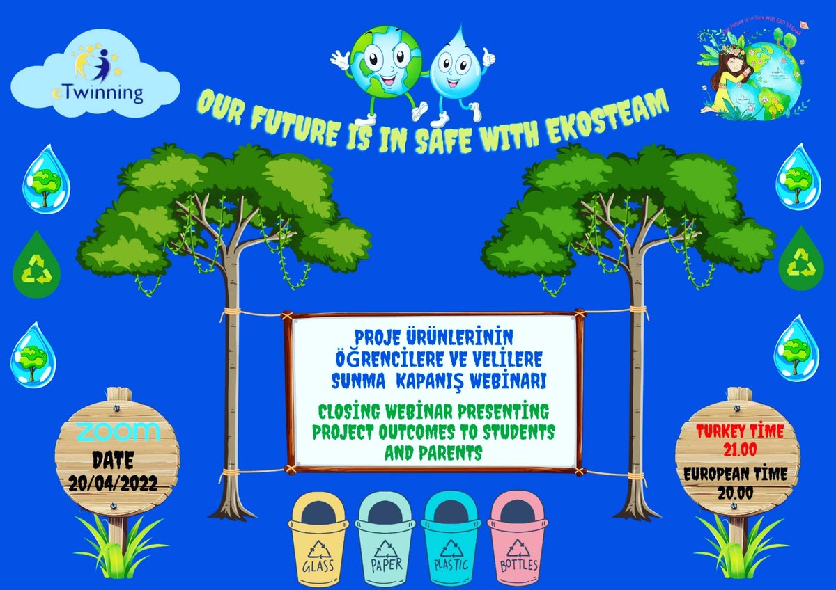MersinliAhmett's tweet photo. @our_eko eTwinning projemizin ürünleri öğrencilere ve velilere sunum yapılarak ve okul müdürlerinin katılımı ile proje kapanış webinarımız gerçekleştirildi.
@tcmeb @AdemKoca46 @necmidinc
@Yusufbltcgl1 @tretwinning @eTwinningMersin @eTwinningDestek @CampaniaeTwinn1 https://t.co/EwmmMz7GPK