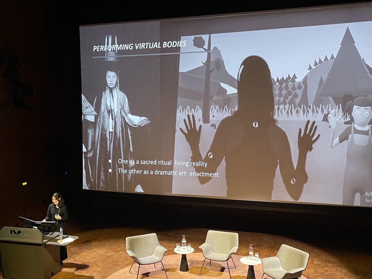 Fotis_Sot's tweet photo. A mind blowing ⁦@VCUProvost⁩ lecture tonight at the ⁦@ICAVCU⁩ by ⁦@VCUarts⁩ professors Semi Ryu and Kate Sicchio who presented fascinating work at the convergence of the arts, technology and medicine. https://t.co/9A5DJ1Pitp